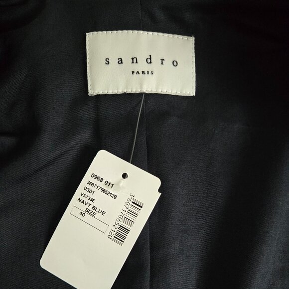 Sandro cropped open front blazer jacket - Picture 4 of 12